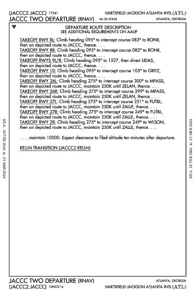 ハーツフィールド・ジャクソン・アトランタ国際空港 Atlanta, GA (KATL): JACCC TWO (RNAV) (DP)