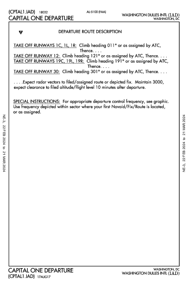 ワシントン・ダレス国際空港 Washington, DC (KIAD): CAPITAL ONE (DP)